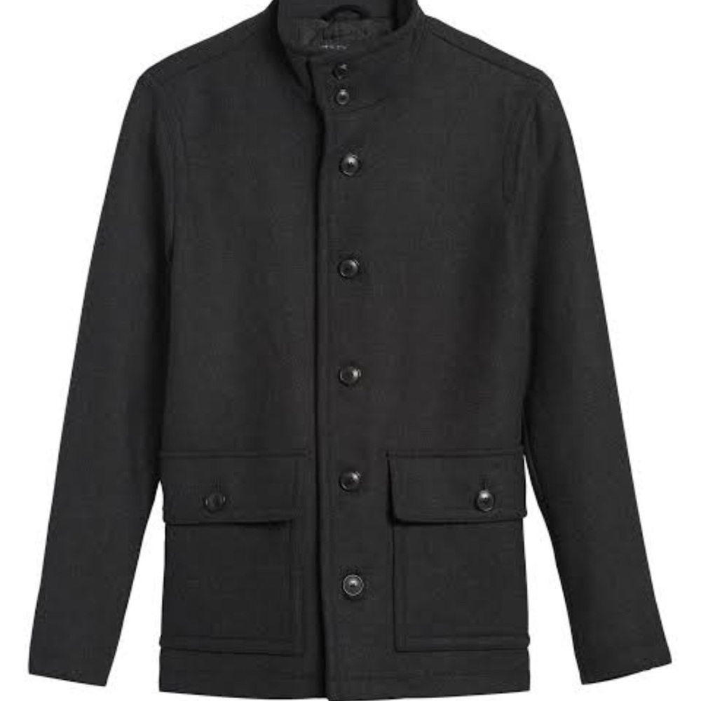 Men’s button down wool coat